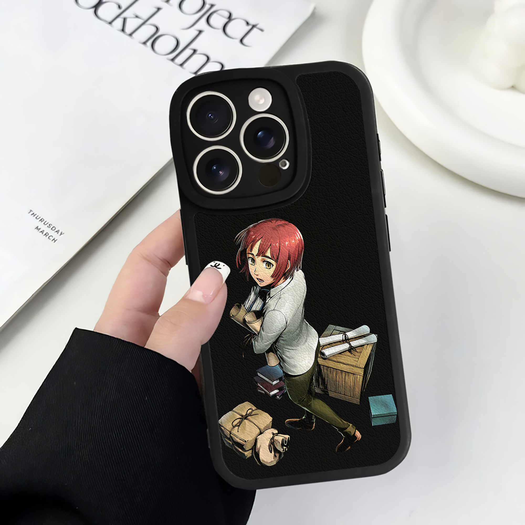 （画像用） 進撃の巨人 Attack on Titan 【iPhone 16シリーズ対応】シリコンスマホケース（レザー調） 材質：シリコン